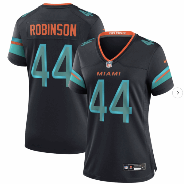Chop Robinson Miami Dolphins Nike Women's 2025 Rivalries Collection Game Jersey - Pitch Blue