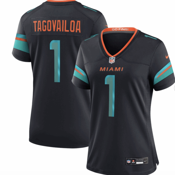Tua Tagovailoa Miami Dolphins Nike Women's 2025 Rivalries Collection Game Jersey - Pitch Blue