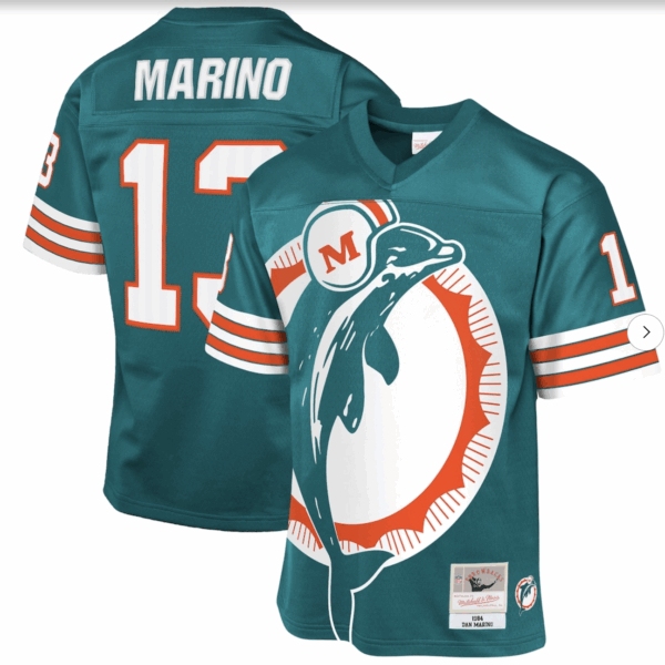 Dan Marino Miami Dolphins Mitchell & Ness Youth 1984 Throwback Fashion Jersey - Aqua