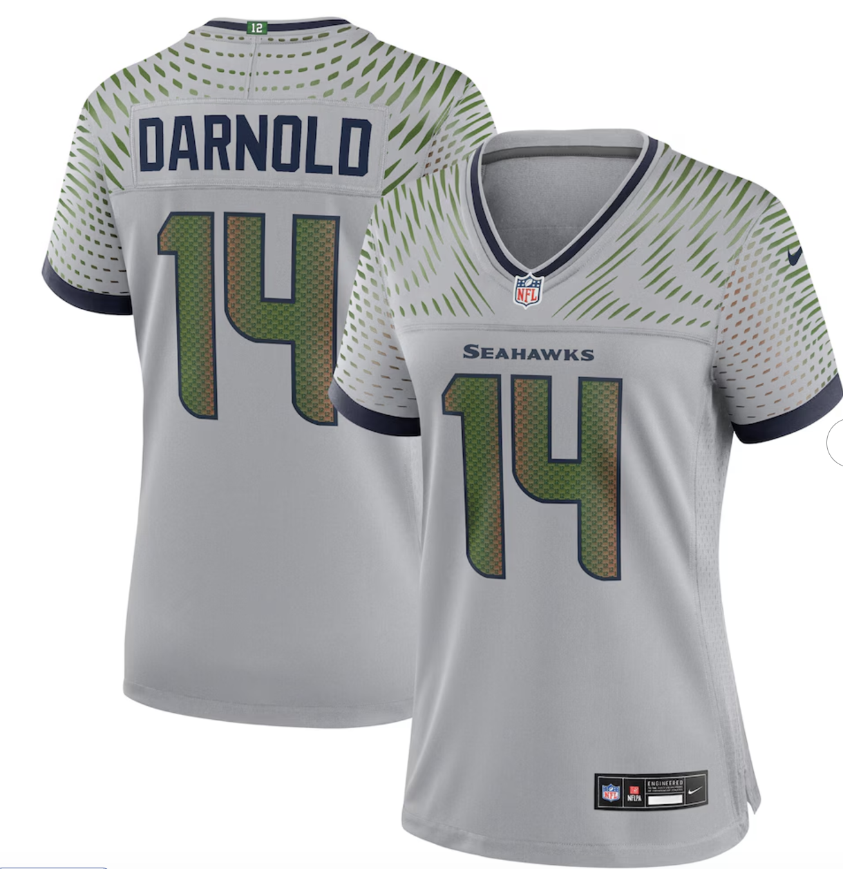Sam Darnold Seattle Seahawks Nike Women's 2025 Rivalries Collection Game Jersey - Wolf Gray