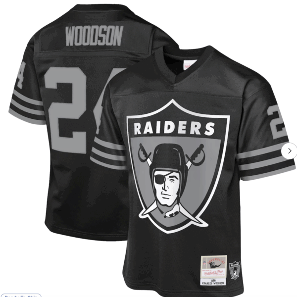 Charles Woodson Las Vegas Raiders Mitchell & Ness Youth 1998 Throwback Fashion Jersey - Black