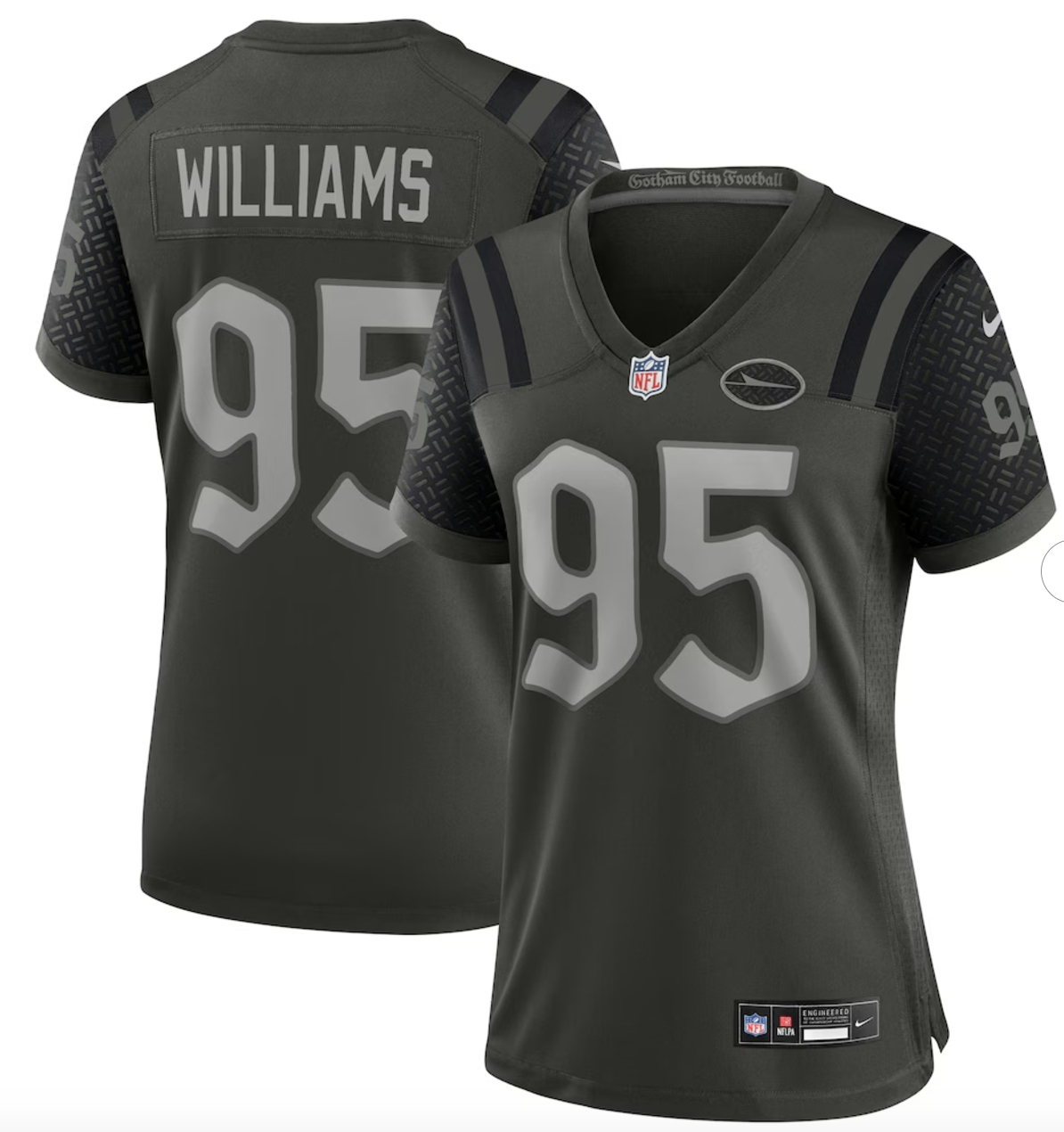 Quinnen Williams New York Jets Nike Women's 2025 Rivalries Collection Game Jersey - Gotham Green