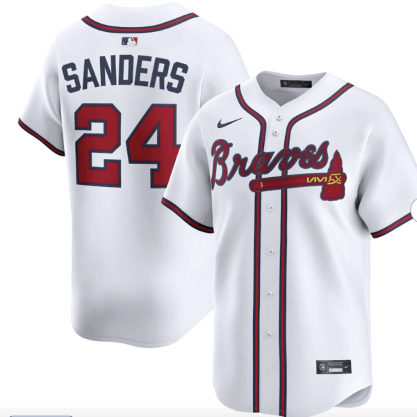 Deion Sanders Atlanta Braves Nike Limited Player Jersey - White