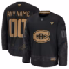 Montreal Canadiens Fanatics 2024 Military Appreciation Custom Practice Jersey - Black