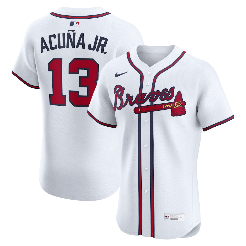 Ronald Acuña Jr. Atlanta Braves Nike Home Elite Jersey - White