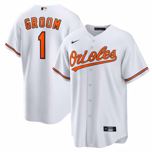 Baltimore Orioles Nike #1 Groom Home  Jersey - White