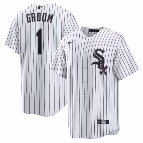 Chicago White Sox Nike #1 Groom Home  Jersey - White
