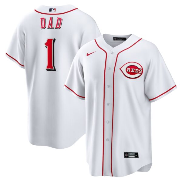 Cincinnati Reds Nike #1 Dad Home  Jersey - White