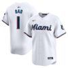 Miami Marlins Nike #1 Dad Home  Jersey - White