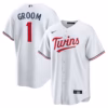 Minnesota Twins Nike #1 Groom Home  Jersey - White