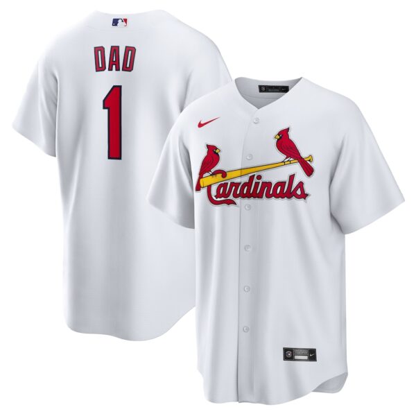 St. Louis Cardinals Nike #1 Dad Home  Jersey - White