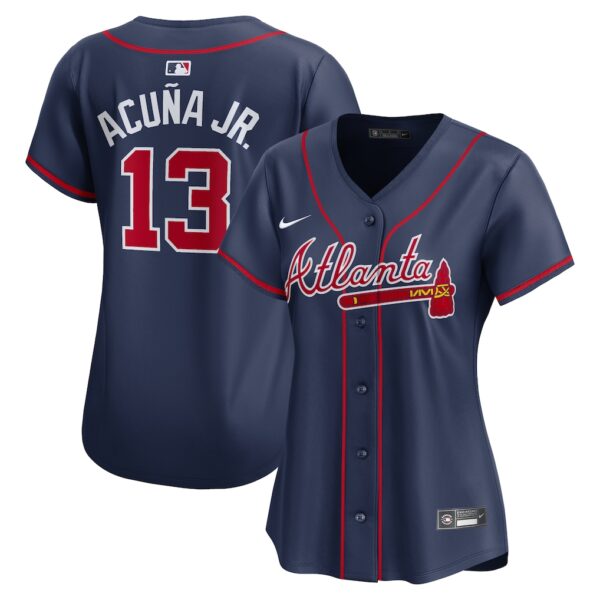 Ronald Acuña Jr. Atlanta Braves Nike Women's Alternate Limited Player Jersey - Navy