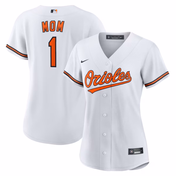 Baltimore Orioles Nike Women's #1 Mom Home  Jersey - White