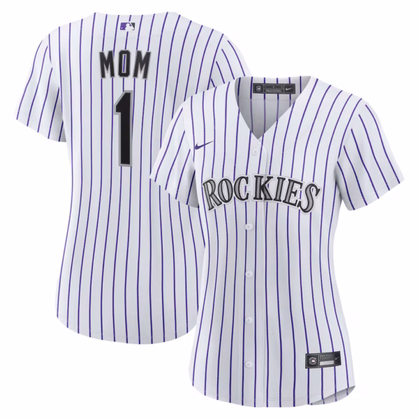 Colorado Rockies Nike Women's #1 Mom Home  Jersey - White