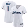Miami Marlins Nike Women's #1 Bride Home  Jersey - White