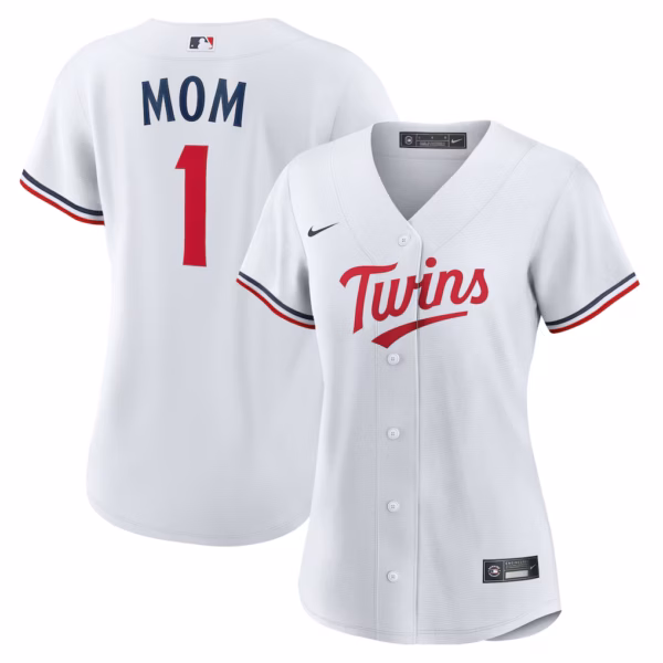 Minnesota Twins Nike Women's #1 Mom Home  Jersey - White