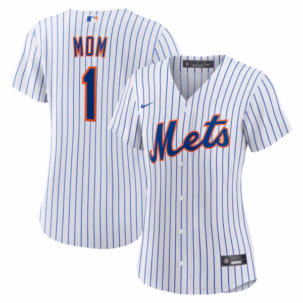New York Mets Nike Women's #1 Mom Home  Jersey - White