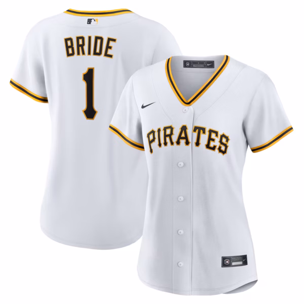 Pittsburgh Pirates Nike Women's #1 Bride Home  Jersey - White