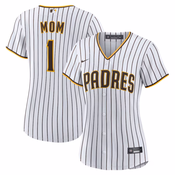 San Diego Padres Nike Women's #1 Mom Home  Jersey - White