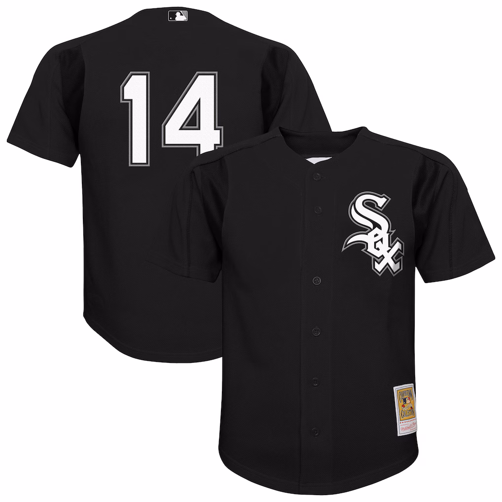Paul Konerko Chicago White Sox Mitchell & Ness Youth Mesh Batting Practice Jersey - Black