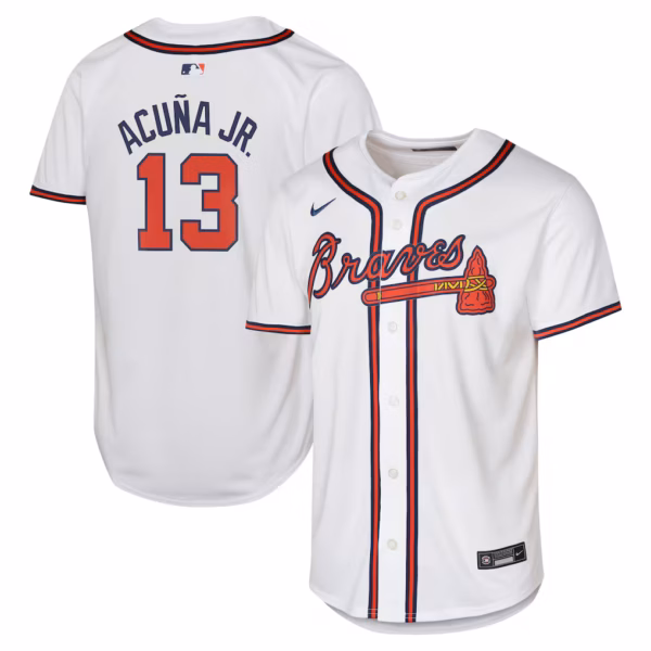 Ronald Acuña Jr. Atlanta Braves Nike Youth Home Limited Player Jersey - White